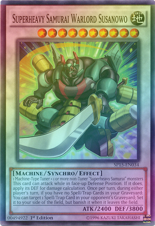 Superheavy Samurai Warlord Susanowo - SP15-EN034 - Shatterfoil Rare - 1st Edition available at 401 Games Canada