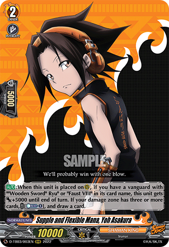 Supple and Flexible Mana, Yoh Asakura - D-TB03/003 - Triple Rare available at 401 Games Canada