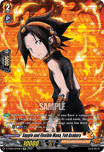 Supple and Flexible Mana, Yoh Asakura - D-TB03/SP03 - Special Parallel available at 401 Games Canada