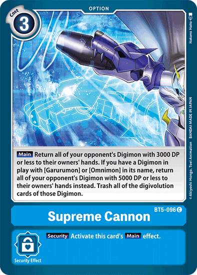 Supreme Cannon - BT5-096 - Common available at 401 Games Canada