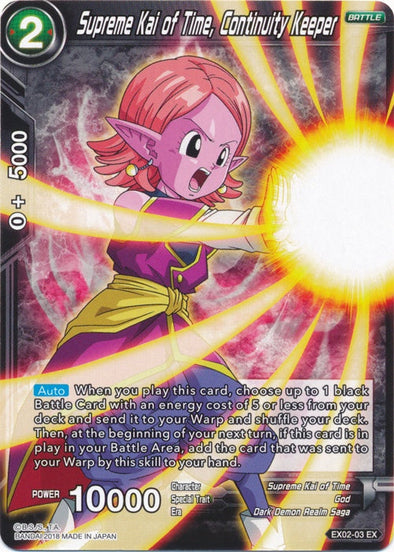 Supreme Kai of Time, Continuity Keeper - EX02-03 - Expansion Rare available at 401 Games Canada