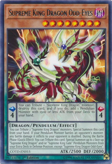 Supreme King Dragon Odd-Eyes - COTD-EN015 - Rare - 1st Edition available at 401 Games Canada
