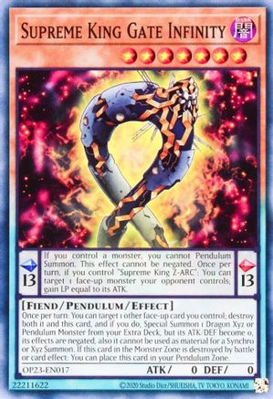 Supreme King Gate Infinity - OP23-EN017 - Common - Unlimited