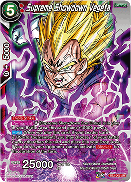 Supreme Showdown Vegeta - TB2-005 - Super Rare available at 401 Games Canada