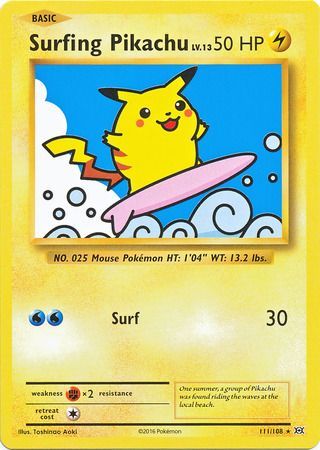 Surfing Pikachu - 111/108 - Secret Rare available at 401 Games Canada