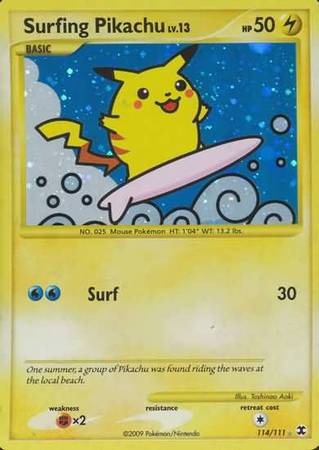 Surfing Pikachu - 114/111 - Ultra Rare available at 401 Games Canada