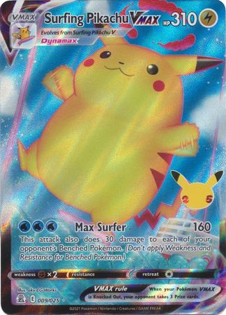 Surfing Pikachu VMAX - 009/025 - Ultra Rare available at 401 Games Canada