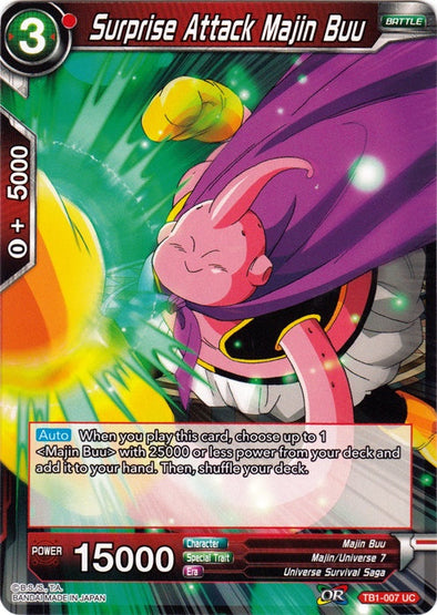 Surprise Attack Majin Buu - TB1-007 - Uncommon (Foil) available at 401 Games Canada