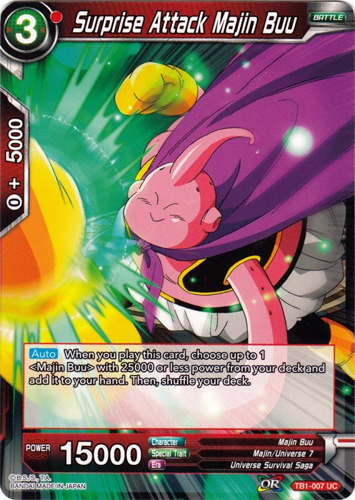 Surprise Attack Majin Buu - TB1-007 - Uncommon available at 401 Games Canada