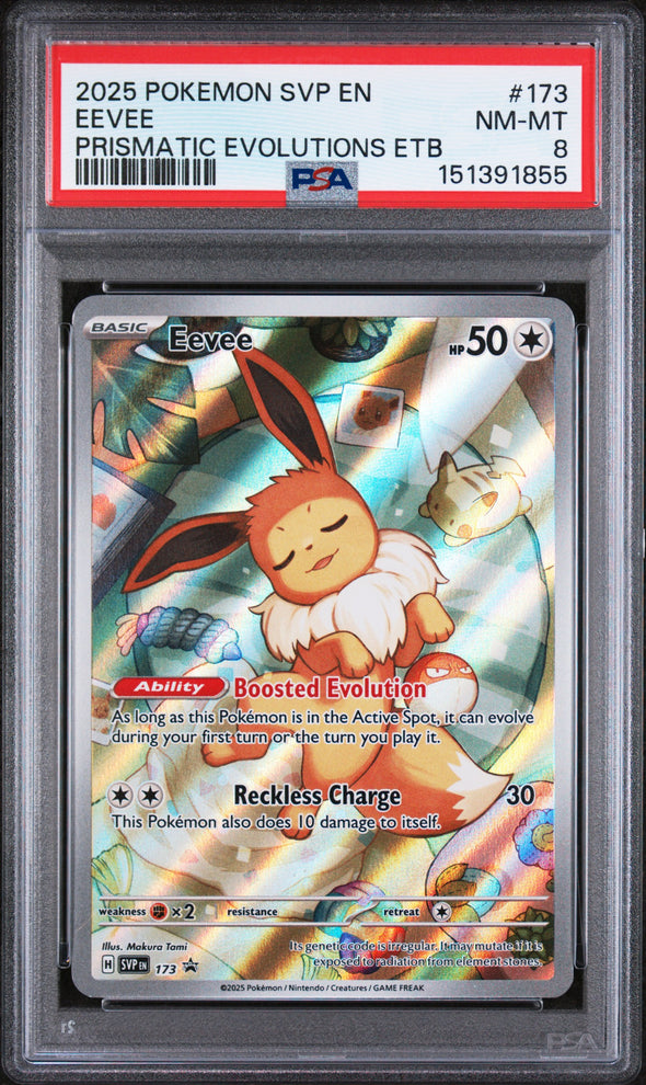 EEVEE (173) - POKEMON SVP EN-SV BLACK STAR PROMO - PRISMATIC EVOLUTIONS ETB - NM-MT 8