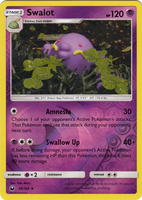 Swalot - 58/168 - Uncommon - Reverse Holo available at 401 Games Canada