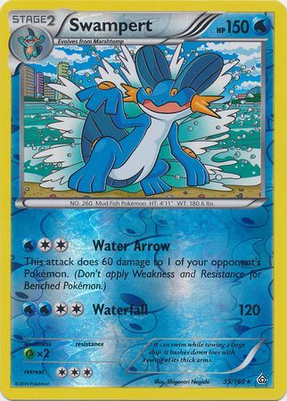 Swampert - 35/160 - Rare - Reverse Holo available at 401 Games Canada