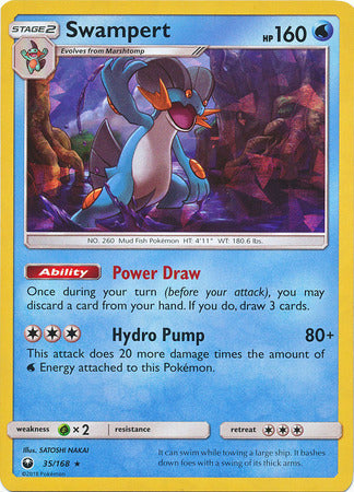 Swampert - 35/168 - Shattered Holo Rare - Theme Deck Exclusive available at 401 Games Canada