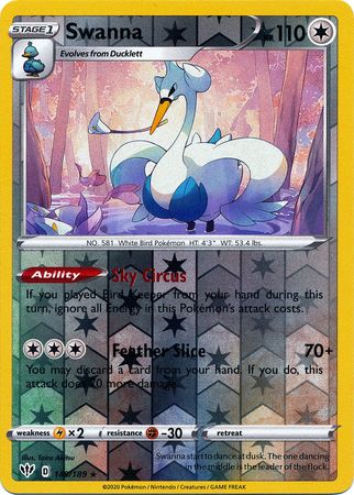 Swanna - 149/189 - Rare - Reverse Holo available at 401 Games Canada