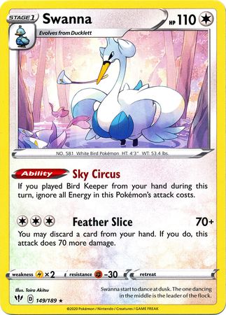 Swanna - 149/189 - Rare available at 401 Games Canada