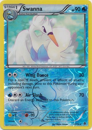 Swanna - 27/98 - Rare - Reverse Holo available at 401 Games Canada