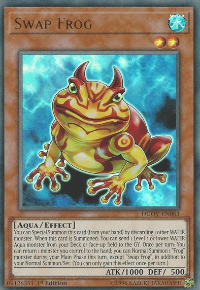 Swap Frog - DUOV-EN063 - Ultra Rare - 1st Edition available at 401 Games Canada