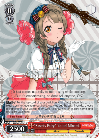 "Sweets Fairy" Kotori Minami - LL/EN-W02-E065 - Rare available at 401 Games Canada