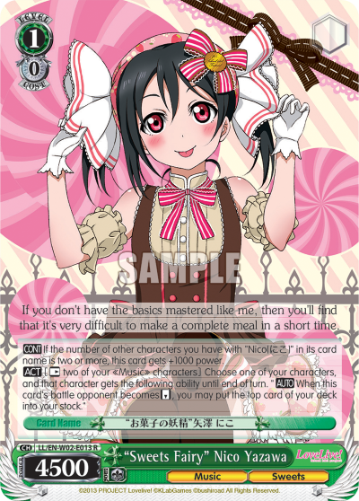 "Sweets Fairy" Nico Yazawa - LL/EN-W02-E013 - Rare available at 401 Games Canada