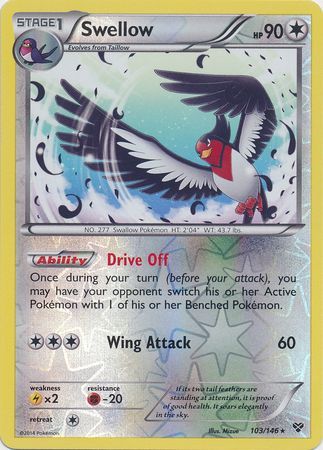 Swellow - 103/146 - Rare - Reverse Holo available at 401 Games Canada