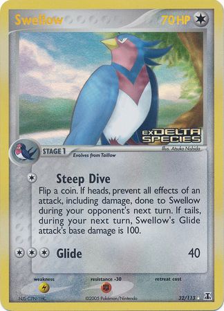 Swellow - 32/113 - Rare - Reverse Holo available at 401 Games Canada