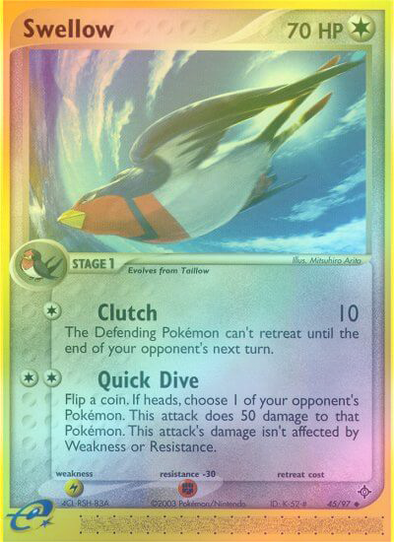 Swellow - 45/97 - Uncommon - Reverse Holo available at 401 Games Canada