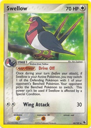 Swellow - 46/109 - Uncommon (No "e" Symbol) available at 401 Games Canada