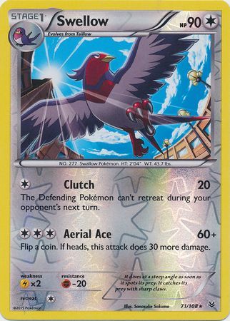 Swellow - 71/108 - Rare - Reverse Holo available at 401 Games Canada