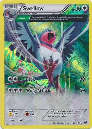 Swellow - 72/108 - Holo Rare available at 401 Games Canada