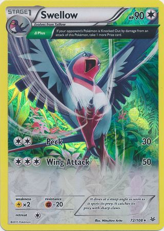 Swellow - 72/108 - Holo Rare available at 401 Games Canada