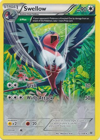 Swellow - 72/108 - Rare - Theme Deck Exclusive available at 401 Games Canada