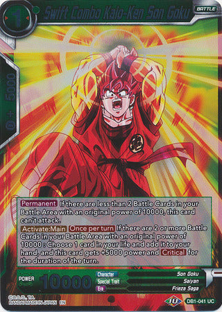 Swift Combo Kaio-Ken Son Goku - DB1-041 - Uncommon (FOIL) available at 401 Games Canada