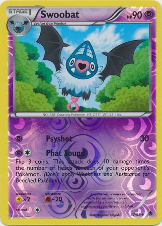 Swoobat - 37/98 - Rare - Reverse Holo available at 401 Games Canada