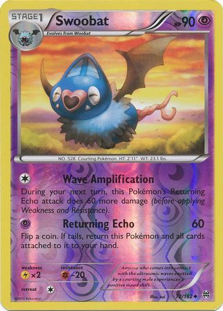 Swoobat - 72/162 - Uncommon - Reverse Holo available at 401 Games Canada