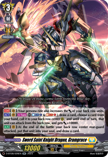 Sword Saint Knight Dragon, Gramgrace - D-BT08/026 - Double Rare available at 401 Games Canada