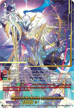 Sword of the Nation, Bastion Accord - D-BT12/SEC04EN - Secret Rare available at 401 Games Canada