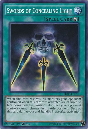 Swords of Concealing Light (Shatterfoil) - BP03-EN151 - Shatterfoil Rare - 1st Edition available at 401 Games Canada
