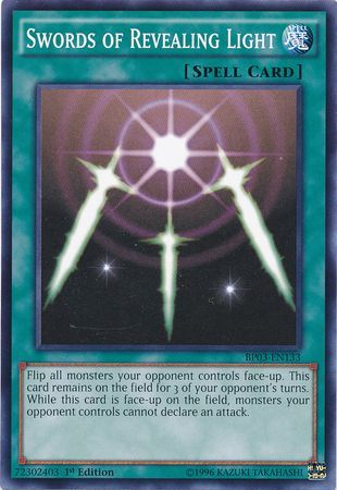Swords of Revealing Light (Shatterfoil) - BP03-EN133 - Shatterfoil Rare - 1st Edition available at 401 Games Canada
