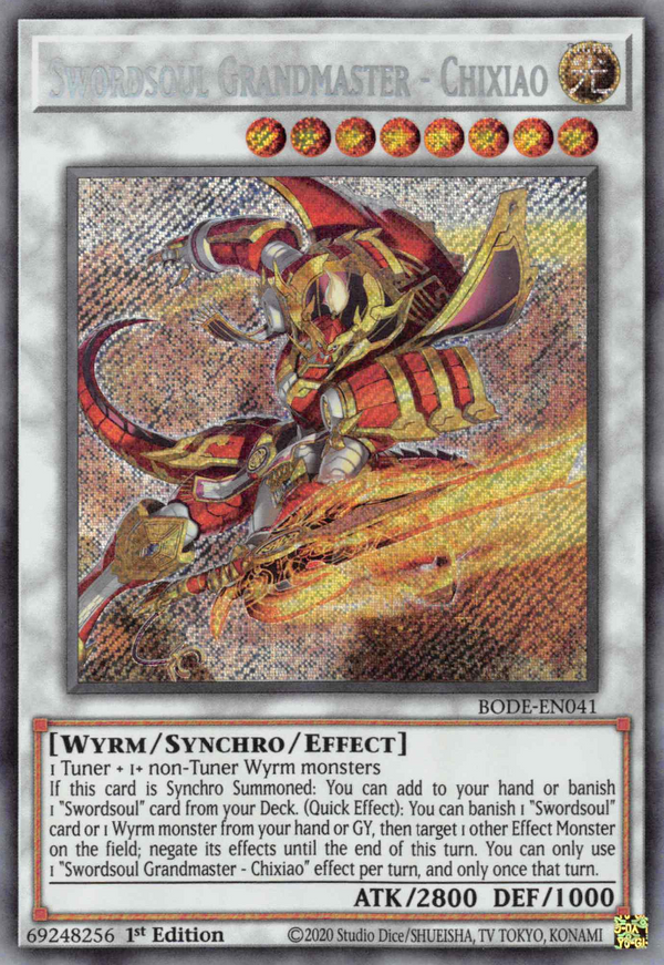 Swordsoul Grandmaster - Chixiao - BODE-EN041 - Secret Rare - 1st Edition available at 401 Games Canada