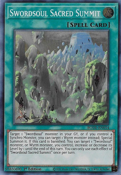 Swordsoul Sacred Summit - BODE-EN054 - Super Rare - 1st Edition available at 401 Games Canada