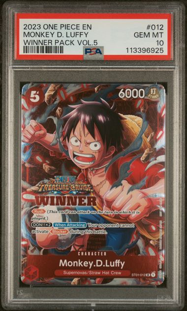 Monkey D. Luffy (012) - Winner Pack Vol.5 - Promo - Gem MT 10