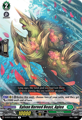 Sylvan Horned Beast, Agleo - D-BT01/051 - Rare available at 401 Games Canada