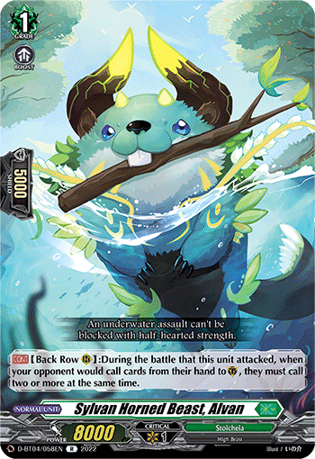 Sylvan Horned Beast, Alvan - D-BT04/058 - Rare available at 401 Games Canada
