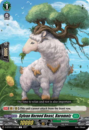 Sylvan Horned Beast, Barometz - D-BT03/112 - Common available at 401 Games Canada