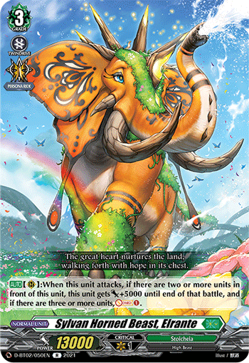 Sylvan Horned Beast, Elrante - D-BT02/050 - Rare available at 401 Games Canada