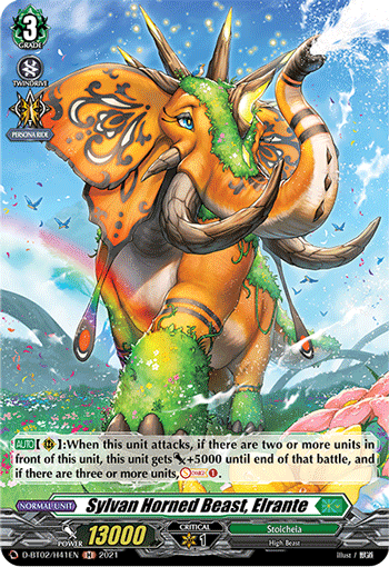 Sylvan Horned Beast, Elrante - D-BT02/H41 - Holo Rare available at 401 Games Canada