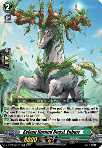 Sylvan Horned Beast, Enbarr - D-BT03/025 - Double Rare available at 401 Games Canada