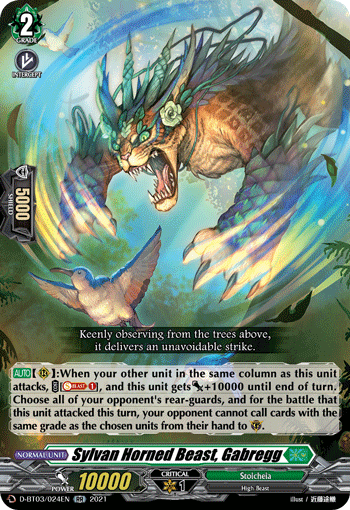 Sylvan Horned Beast, Gabregg - D-BT03/024 - Double Rare available at 401 Games Canada