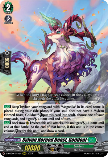 Sylvan Horned Beast, Goildoat - D-BT09/014 - Triple Rare available at 401 Games Canada