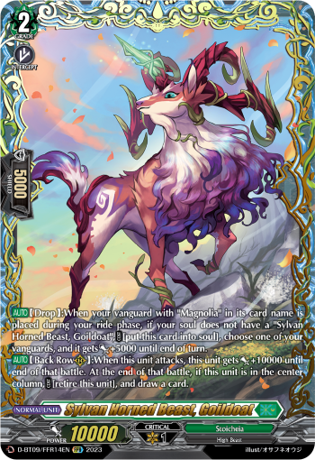 Sylvan Horned Beast, Goildoat - D-BT09/FFR14 - Double Frame Rare available at 401 Games Canada